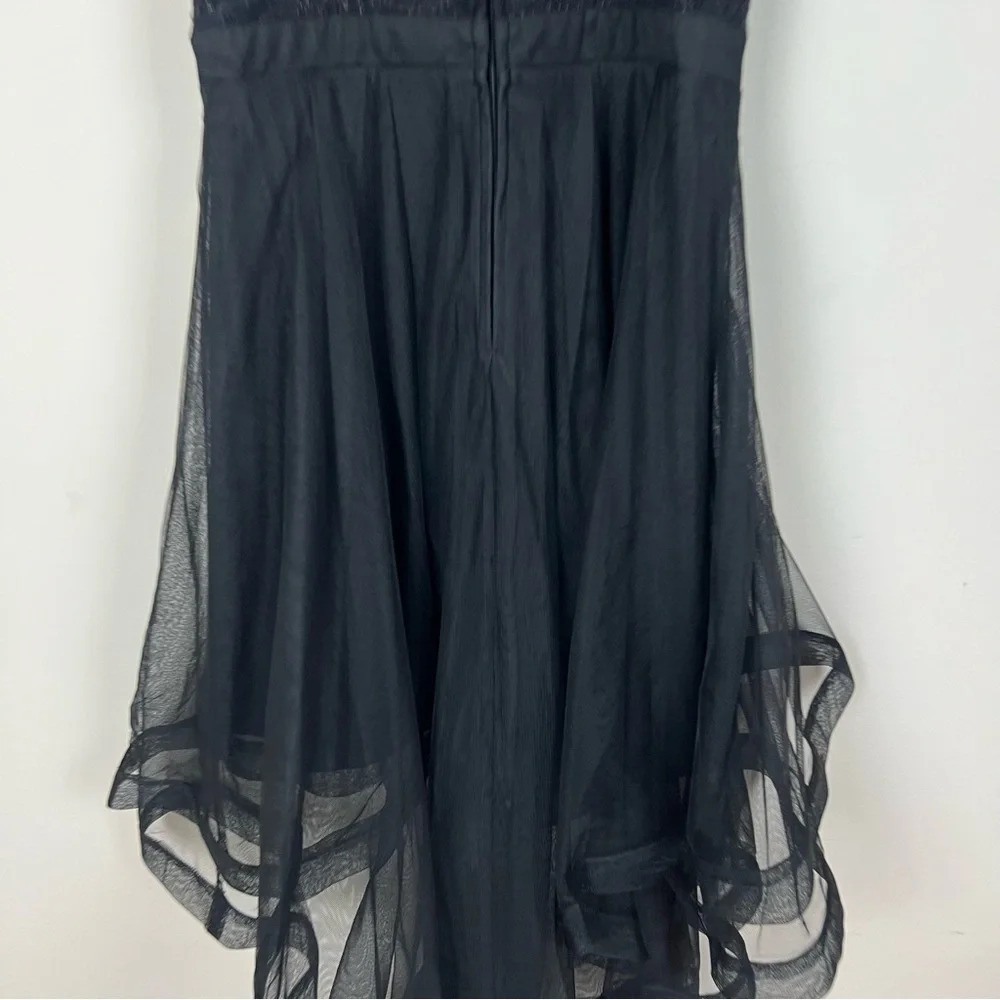 Vintage Y2K City Triangles Sheer Mesh Whimsigoth Edgy Black Dress Goth Witchy 6 - Picture 10 of 15